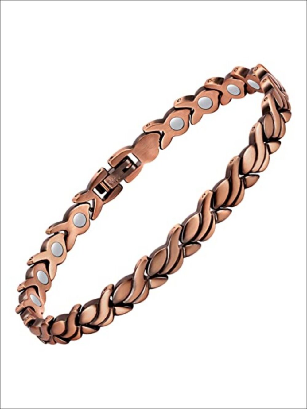 Pure Copper Magnetic Bracelet Fishtail Adjustable 8.66 In